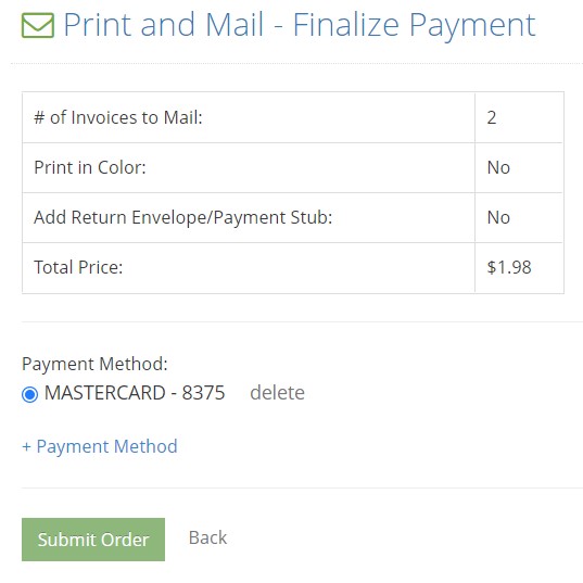 QuickBooks Invoice Forms with Perforated Payment Voucher
